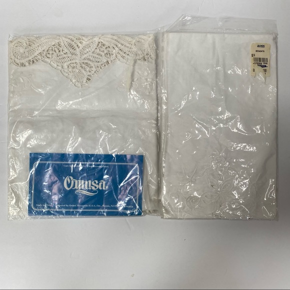 Lot of 2 Cotton Lace Cutwork Runners 70" and 54" NEW Table Runner - Picture 3 of 8